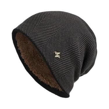 Imagem de Gorro De Inverno Unissex Quente E Grosso De Tricô Para Homens E Mulher