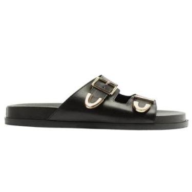 Imagem de Tamanco Papete Couro Feminino Arezzo A120160233 Preto-Feminino