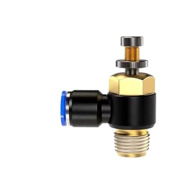 Imagem de 1 válvula de aceleração pneumática SL 4/6/8/10/12 mm M5 1/8 1/4 3/8 1/2 Conexões pneumáticas Válvula controladora de velocidade do acelerador (SL6-03,20 PCS)
