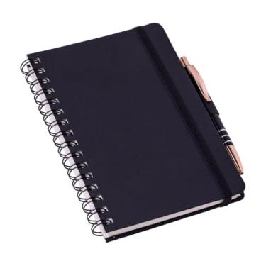 Imagem de Caderno Espiral Com Pauta Tipo Moleskine Wire-o Grande A5 14x21 80 Folhas Capa Dura (Preto com pauta)