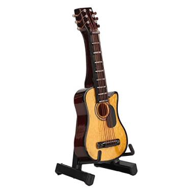Imagem de Generic Modelo de Guitarra Em Miniatura, Aparência Requintada, Artesanal, Ornamento de Guitarra Elétrica, Basswood, Comprimento de 3,3 Polegadas, Adequado para Presentes