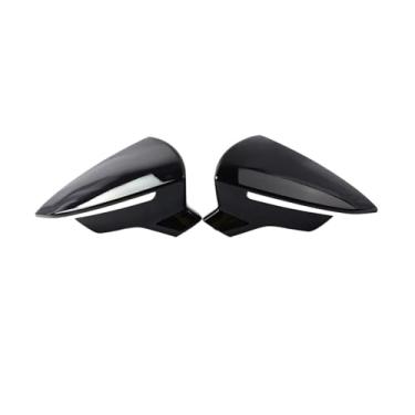 Imagem de Compatível com SEAT Leon MK3 5F ST FR Cupra/Ibiza / Mk5 Arona KJ7 2017-2020 Tampa do espelho retrovisor lateral do carro, tampas de substituição(Glossy Black)
