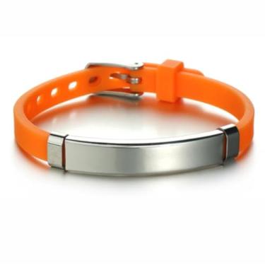 Imagem de Pulseira de Identificação Infantil Personalizada (laranja)