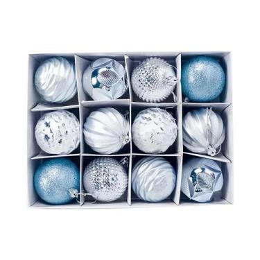 Imagem de Conjunto de bolas de Natal de 12 unidades Decoração de árvore de Natal