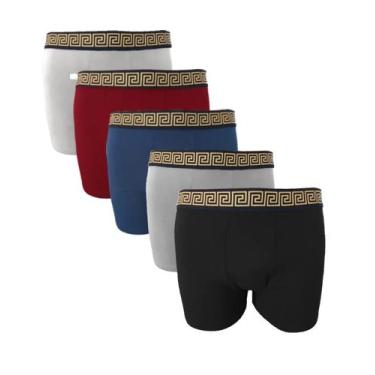 Imagem de kit Masculino Com 5 Cuecas Boxer No Algodão Confortável Qualidade Dife