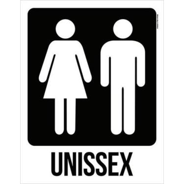 Imagem de Kit 10 Placas Sinalização - Unissex Banheiro 36X46 - Sinalizo
