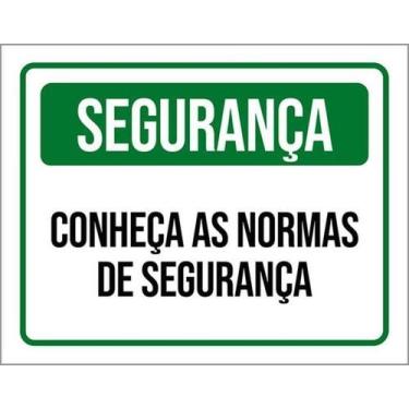 Imagem de Kit 3 Placas De Sinalização - Segurança Conheça As Normas - Sinalizo
