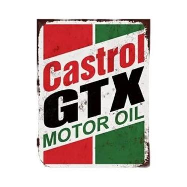 Imagem de Placa de lata de metal para decoração de parede Castrol GTX - others, 