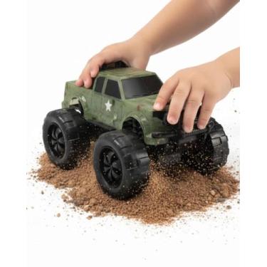 Imagem de Carrinho Militar Exército Carro Infantil PICK UP 30cm Grande Simo Toys