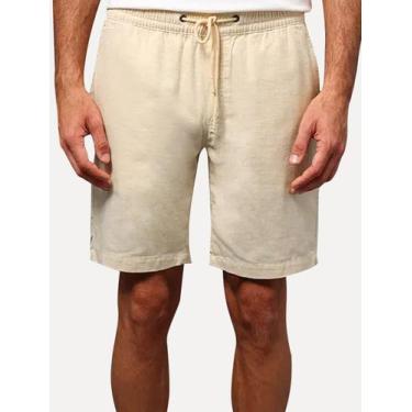 Imagem de Bermuda Calvin Klein Jeans Masculina Cadarço Cotton Amarelo Claro Tama