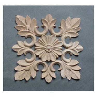 Imagem de 2. 0 CM Apliques de onlay de madeira para o centro de mobiliário em casa, artesanato-esculpido decalque seminted mobiliário porta applique onlay armário decoração guarnição de madeira(A,1PCS)