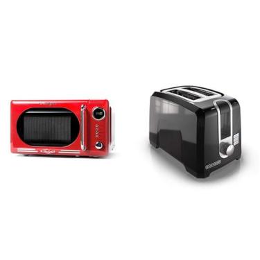 Imagem de Horno Microondas Nostalgia Retro Compacto 0.7 pies cúbicos 700W Negro