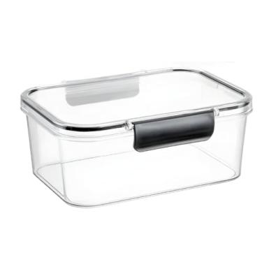 Imagem de Pote Hermético Organizador Tampa Com Trava De Alimento Para Cozinha Clear Em Acrílico 1200ml