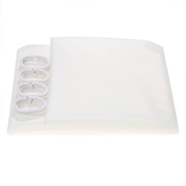 Imagem de Cortina de chuveiro PEVA antimofo 72 com 12 ganchos para decoração banheiro residencial e hotel proteção privacidade instalação fácil