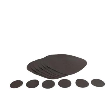 Imagem de Naroote Conjunto de Jogos Americanos de Dupla Face Em Couro PU, Porta-copos Laváveis, Antiderrapantes, Tapetes de Mesa de Jantar para Mesa de Cozinha, Interior, Exterior, Preto, 6 Jogos Americanos,