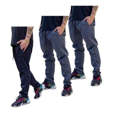 Imagem de Kit 3 Calças Homem Estiloso Esportiva Flanelada Inverno 075 - J94 Conf