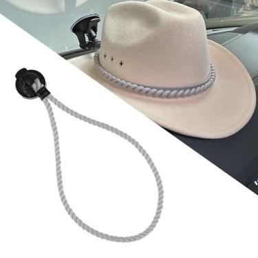Imagem de Alieemo Suportes de chapéu de cowboy para o seu veículo, suportes de chapéu com ventosa, suporte de chapéu para manter seu chapéu seguro no painel, acessórios interiores universais para caminhões
