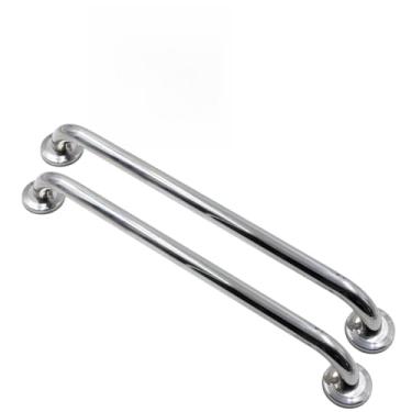 Imagem de Barra de Apoio para Parede em Aço Inox 24mm de Diâmetro Segurança e Acessibilidade (2, 50cm)