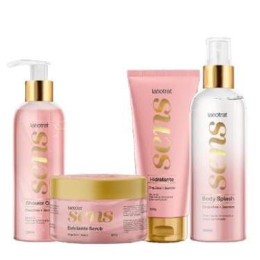 Imagem de Labotrat Sens Kit Tratamento Corporal Orquídea e Jasmim, Hidratante 200g, Body Splash 230ml, Gel de Banho 230ml, Esfoliante 300g, 4 Produtos