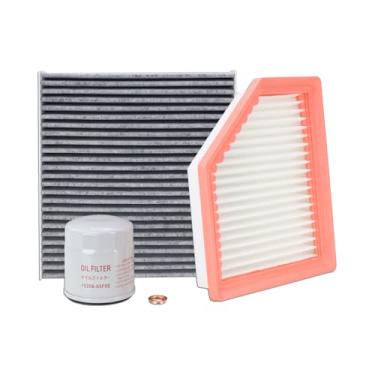 Imagem de Kefly Filtro de ar do motor 16546-6LA0A e filtro de óleo 15208-65F0E e filtro de ar de cabine 27277-6CA0A serve para Nissan Sentra 2.0L DOHC Gasolina 2020-2025