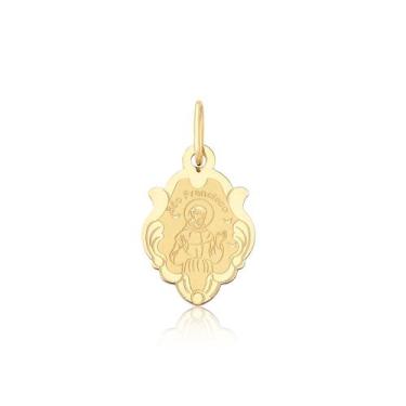 Imagem de Pingente Santo Fé São Francisco Ouro 18k Maciço Pm06 - MAEHLER, Dourad