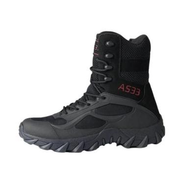 Imagem de Bota Tática Militar Masculina Respirável Antiderrapante Para Caça, Cam