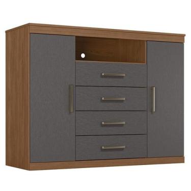 Imagem de Comoda Havana Master Jatobá Grafite Acetinado - Santos Andirá - Santos