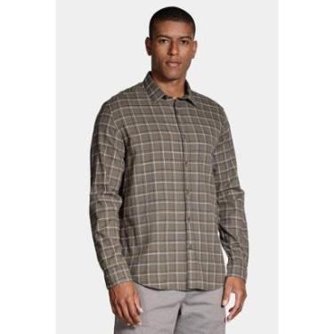 Imagem de Camisa Aramis Manga Longa Slim Flamê Xadrez Verde-Masculino