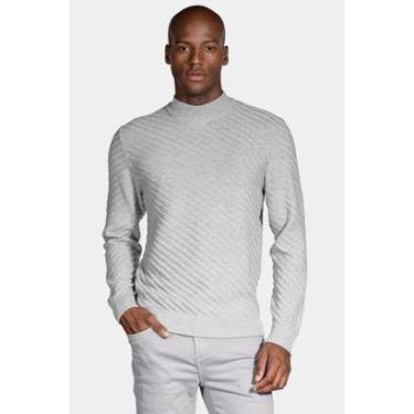 Imagem de Tricot Aramis Manga Longa Gola Midi Cinza Mescla-Masculino