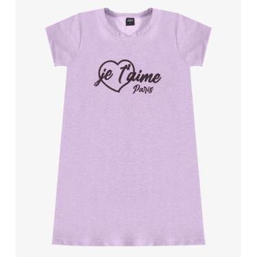 Imagem de Vestido Menina Infantil em Molecotton Select Roxo, 8, Roxo