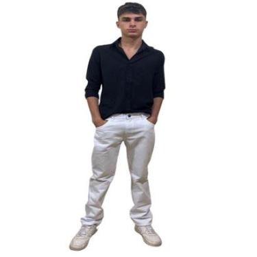 Imagem de Calça Branca Tradicional Masculina Adulto-Masculino