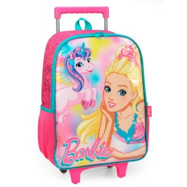Imagem de Mochila De Rodinhas Barbie Unicórnio Pink Escolar - Luxcel