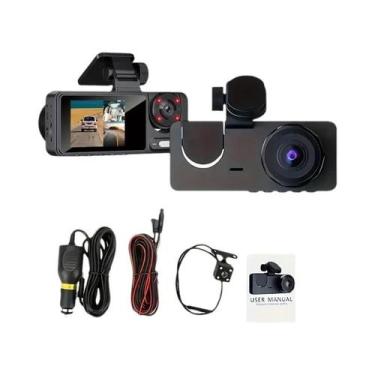 Imagem de Câmera Veicular 1080P 3 Canais Com WiFi, DVR, Visão Noturna E Acessóri