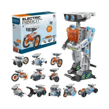 Imagem de Brinquedo Interativo De Montagem De Robô Solar 12 Em 1 Para Crianças -