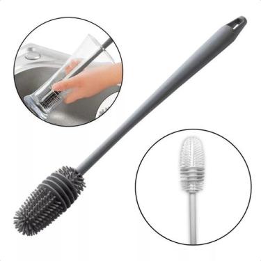 Imagem de Escova De Lavar Louça em Silicone Garrafa Mamadeira Copos - Clink