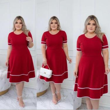 Imagem de Vestido Rodado Lindo Congresso Atacado Princesa Sem Estampa Barato - M