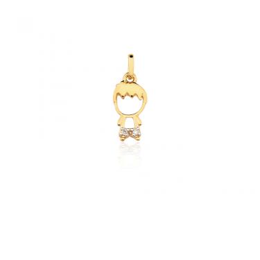 Imagem de Pingente Menino com Brilhante em Ouro 18K Coleção Mama