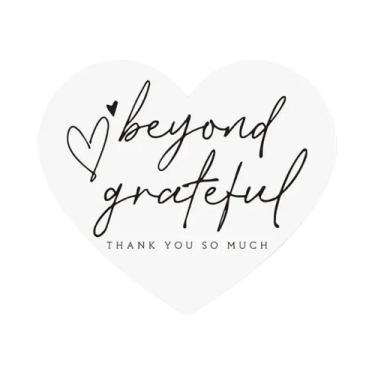 Imagem de Etiquetas De Agradecimento Em Forma De Coração Rosa 50 100 Unidades 5 