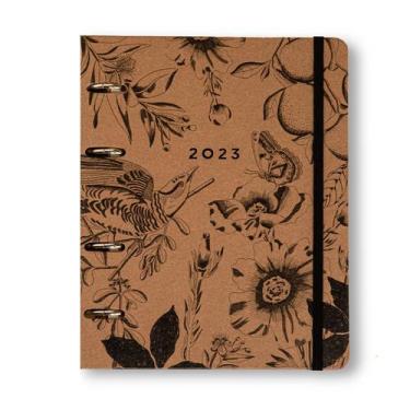Imagem de Agenda Planner Argolado 2023 Kraft Semanal Notas A5 Botânica - Cicero