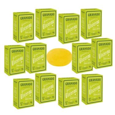Imagem de Kit c/12 Sabonetes em Barra Vegetal de Glicerina Erva Doce Granado 90g