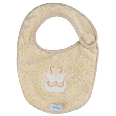 Imagem de Babador Anatômico Baby Joy Bordado Anjinho Bege