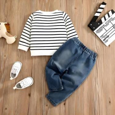 Imagem de Conjunto de Jeans Bebê com Estampa de Elefante - Meninos e Meninas, 6-