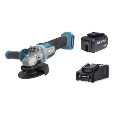 Imagem de Esmerilhadeira 18v brushless 125 mm a bateria com carregador completa 