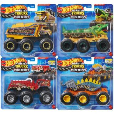 Imagem de Hot Wheels Monster TRUCKS Caminhões Reboque 1:64 Sortidos BIG RIGS