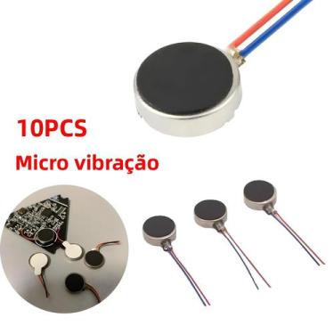 Imagem de Mini Motor De Vibração Tipo Botão DC 3V 12000rpm 10 Peças Para Celular