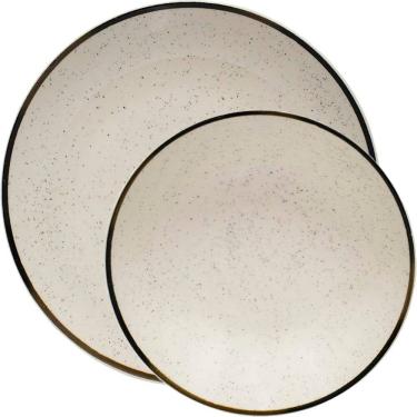 Imagem de Kit Jogo Pratos Raso E Fundo 4 Pessoas 8 Peças Unni Brisa