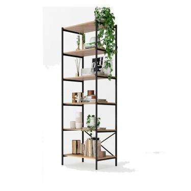 Imagem de Armário Multiuso Trento 6 Prateleiras Preto Demolição - Artefamol