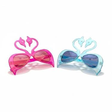 Imagem de Kit 2 Fantasia Óculos flamingo Carnaval Colorido Plástico - 0038635E, 