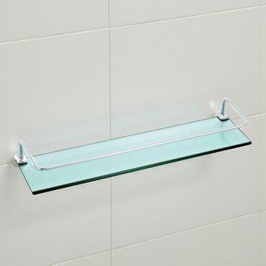 Imagem de Suporte Porta Shampoo Prateleira De Vidro