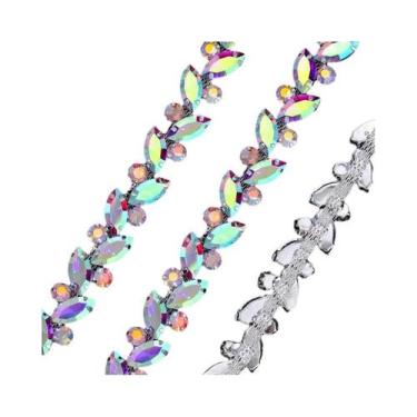 Imagem de Corrente De Strass De Cristal De 90CM Para Costurar Em Roupas, Acessór